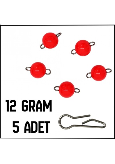 Uyguna-yakala 5 Adet- 12 Gram Uv Turuncu Mafsallı Kurşun - Hareketli İğne Kurşunu-1012org