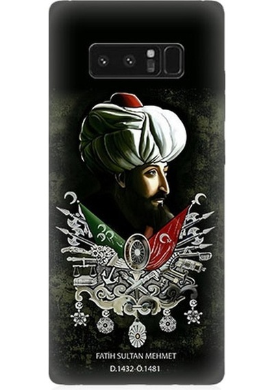Samsung Galaxy Note 8 Uyumlu Fatih Sultan Mehmet Desenli Silikon Kılıf