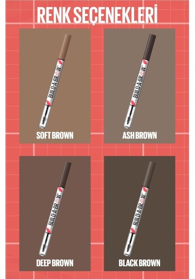Maybelline New York Build A Brow 2in1 Kaş Kalemi Ve Jeli Soft Brown