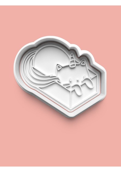 Unicorn Kedi Kurabiye Kalıbı Ve Şeker Hamuru Kalıbı 4'lü Set
