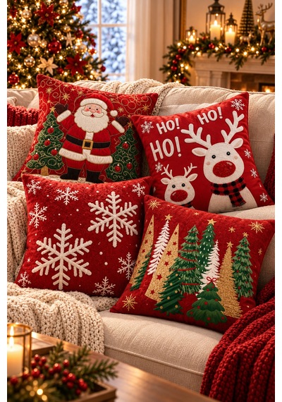 4'lü Yılbaşı Dekoratif Kırlent Kılıfı Set Noel Baba Ren Geyiği & Ağaç Christmas Baskılı Dekoratif Kırlent 2027 Yılbaşı Dekorasyon Hediye 4lü Set Çift Taraf Baskı Noel1 - 800006344 Noel1 4'lü Yılbaşı Dekoratif Kırlent Kılıfı Set Noel Baba Ren Geyiği & Ağaç Christmas Baskılı Dekoratif Kırlent 2027 Yılbaşı Dekorasyon Hediye 4lü Set Çift Taraf Baskı Noel1 - 800006344 Noel1