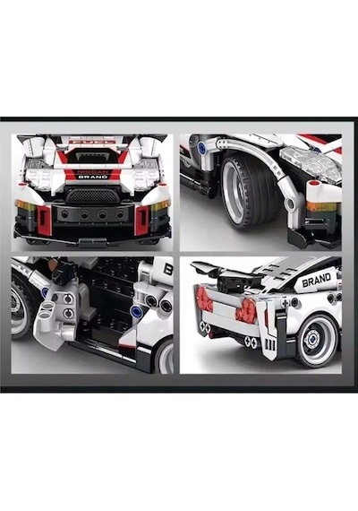 Blok Racing Uzaktan Kumandalı Araba Yapım Blok Seti 380 Parça 2.4ghz Rc 6+