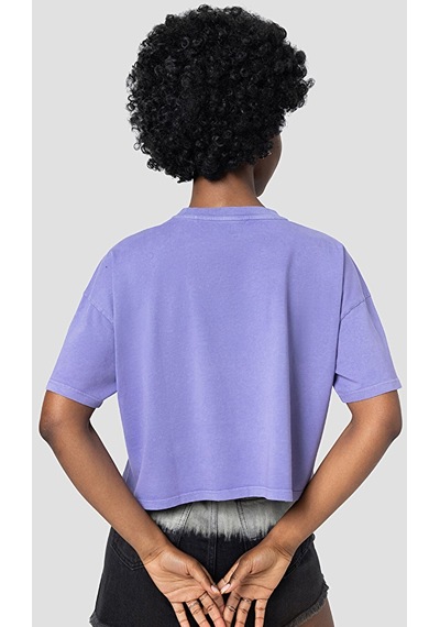 Loft Long Crop Kadın Tişört Lf2032396 Mor