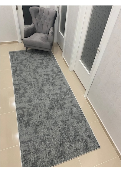 Dinarsu Asos Antrasit Kabartmalı Kaymaz Yolluk