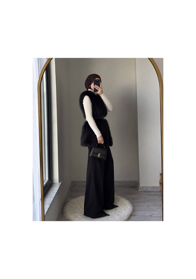 Verymoda Tüylü Yelek Vmf1567 Siyah