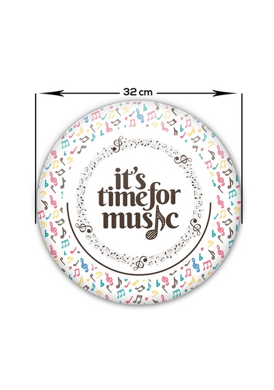 Cam Kesme Tahtası - Cam Kesme Tablası Music Time Çap32cm