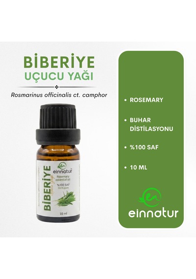 Biberiye Uçucu Yağı, 10 Ml, %100 Saf Rosmarinus Officinalis Ct Camphor, Rosemary