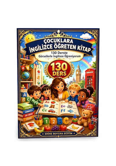 Çocuklara İngilizce Öğreten Kitap 130 Derste Görsellerle İngilizce Öğreniyorum