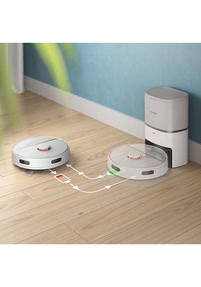 Philips XU3110/02 Islak Kuru Moplu Robot Süpürge Beyaz