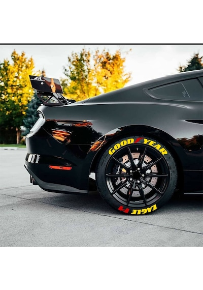 Motosiklet & Araç Goodyear 3d Oto Lastik Jant Yazısı Şerit Sticker Arma Oto Sticker 4 Adet 2.5 Cm
