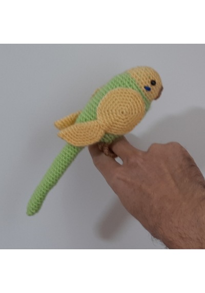 Amigurumi Kuş Muhabbet Kuşu Sarı Yeşil
