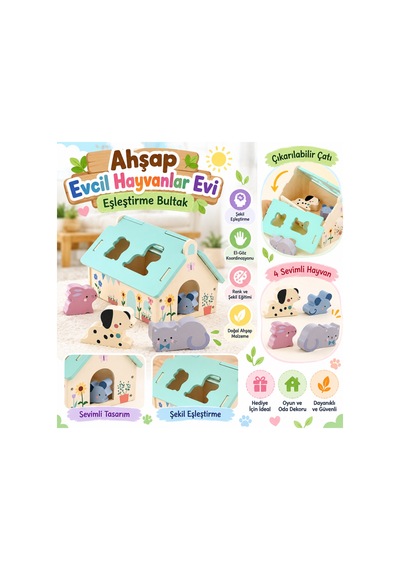 Ahşap Evcil Hayvanlar Evi Eşleştirme Bultak