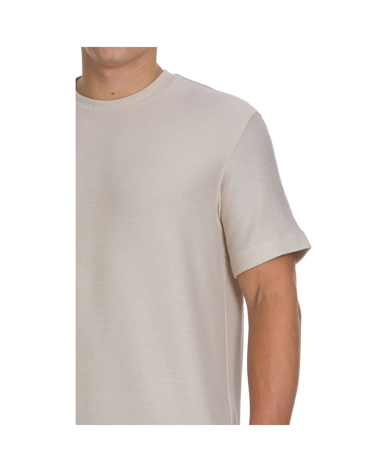 Hatemoğlu Ekru Regular Fit Bisiklet Yaka Basic Tişört 35187 453419