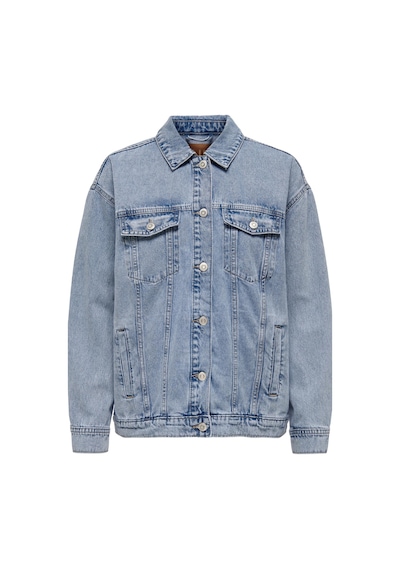 Only 15290378 Onlocean L/s Oversıze Jkt Dnm Noos Kadın Ceket Light Blue Denim