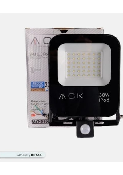 Sensörlü Led Projektör 30 Watt 6500k Beyaz Işık Ack At62-23032 Seçenekler