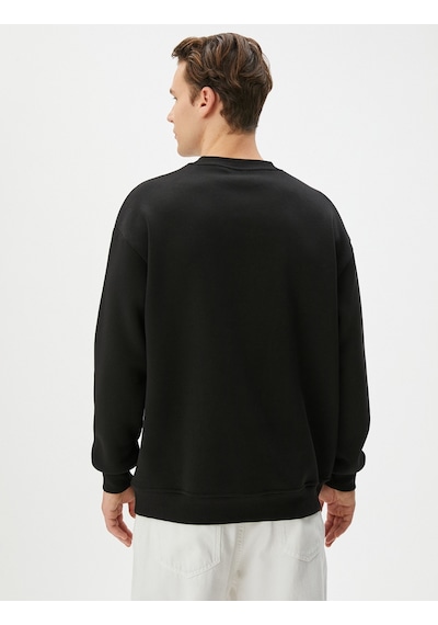 Koton House Of The Dragon Oversize Sweatshirt Lisanslı Baskılı Siyah 4wam70381mk Siyah