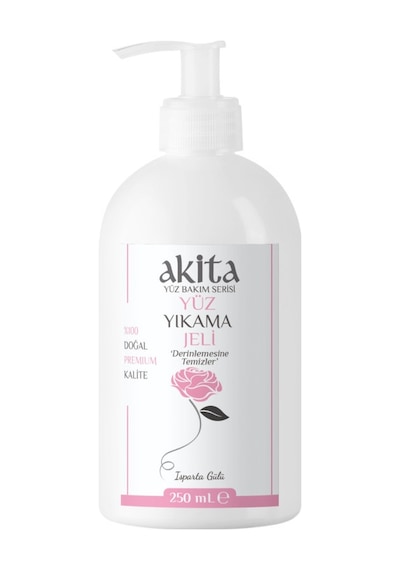 Akita Doğal Yüz Yıkama Jeli Gül 250 ML