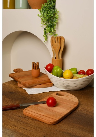 Ahşap Kesme Tahtası - Ahşap Sunum Tahtası - Ahşap Servis Tahtası - Anneler Günü Hediyesi 34x19 Cm Ahşap