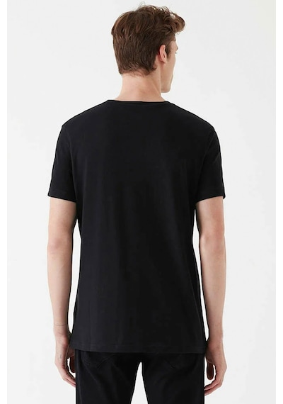 Mavi Bisiklet Yaka T-shirt Siyah