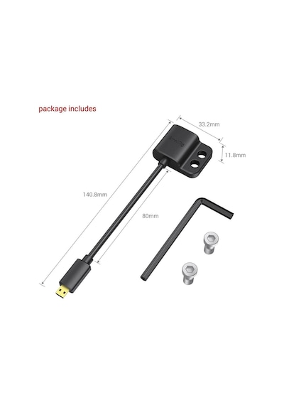 Smallrig 3021 Ultra Slim 4k Hdmı Adaptör Kablosu D - A