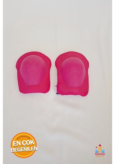 Yüksek Koruma 6'lı Paten, Kaykay, Bisiklet Koruma Seti - Dizlik Ve Bilekliklerle Güvenli Spor Deneyi Pembe