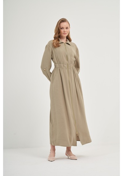 FTZ Women Ftz Modal Elbise Haki 31033 Haki