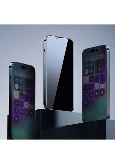 Baseus Crystal Apple iPhone 15 Uyumlu Privacy Full Koruma Cam Ekran Koruyucu