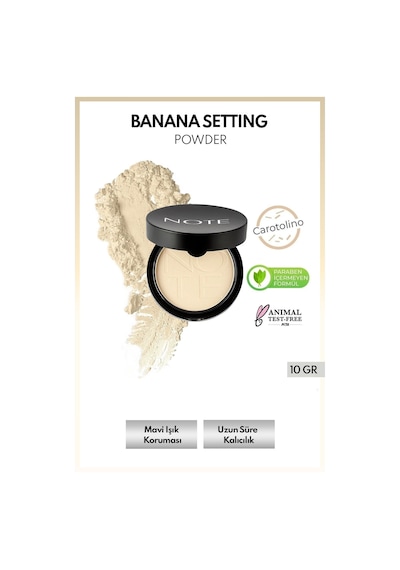 Note Cosmetique Banana Setting Powder Mat Bitişli Makyaj Sabitleyici Toz Pudra