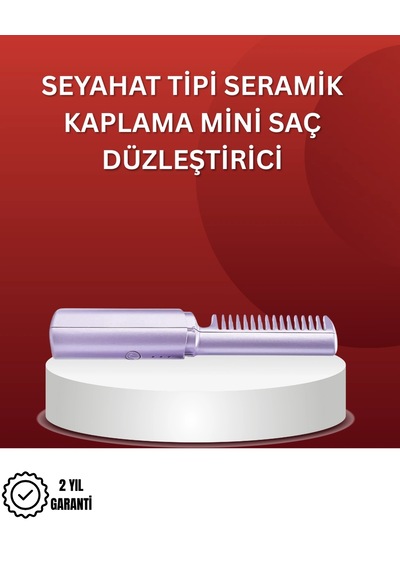 Isıtmalı Saç Düzleştirici Fırça - Kablosuz Ve Hafif Tasarım