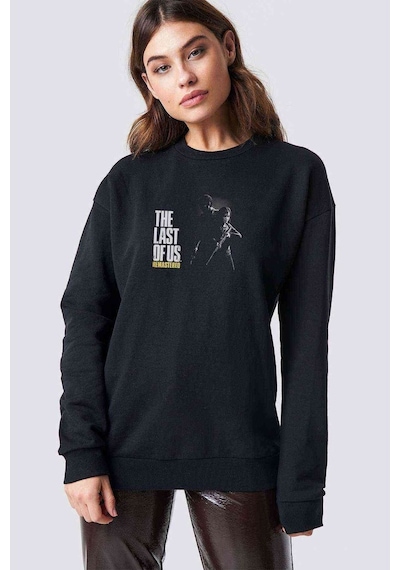 The Last Of Us Remastered Baskılı Siyah Kadın Sweashirt (534637971)