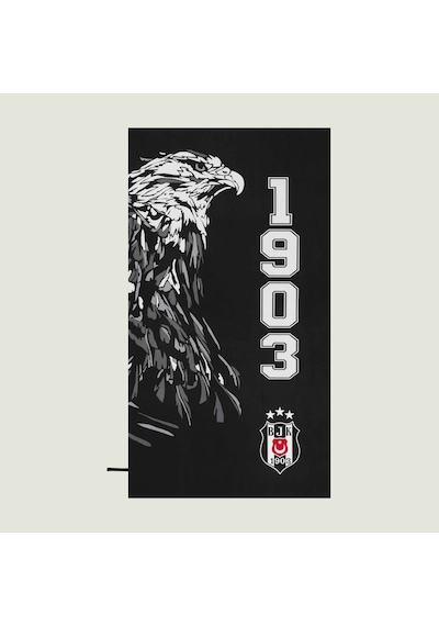 Taç Lisanslı Beşiktaş Logo Microfiber Plaj Havlusu 000000001500225444 Çok Renkli