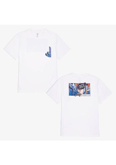 Converse Classic Erkek Baskılı Beyaz T-shirt