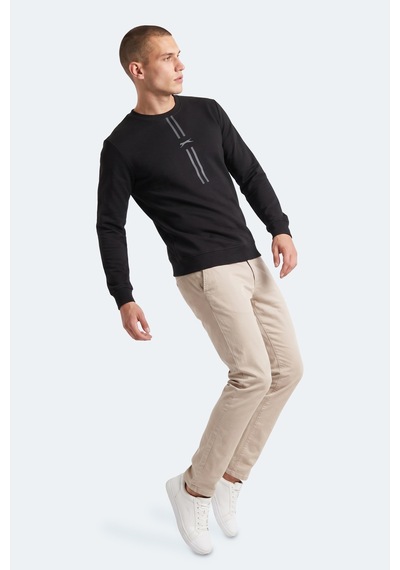 Slazenger Gabıno I Erkek Siyah Sweatshırt