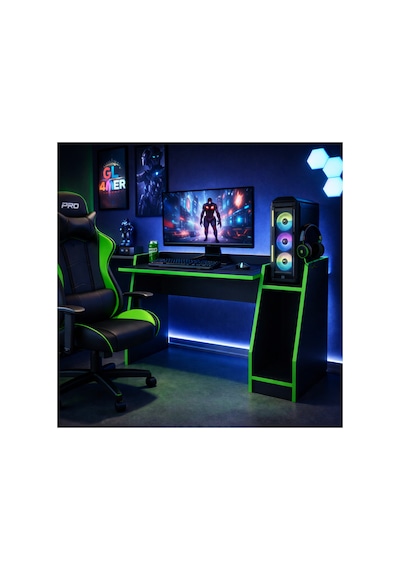 Livan Oyuncu Masası Gaming Bilgisayar Masası Geniş Çalışma Alanlı Modern Pc Ve Çalışma Masası Siyah - Yeşil Livan Oyuncu Masası Gaming Bilgisayar Masası Geniş Çalışma Alanlı Modern Pc Ve Çalışma Masası Siyah - Yeşil