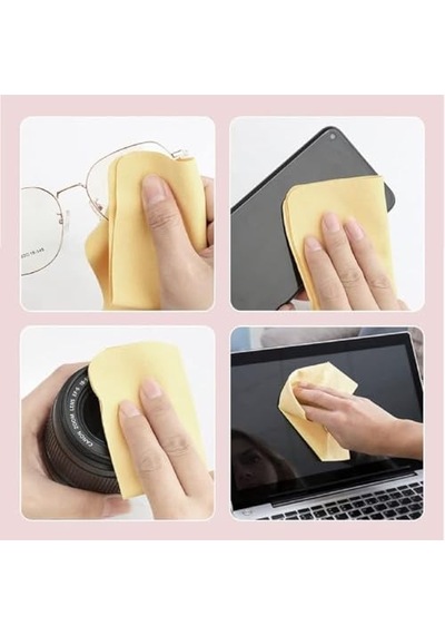 Gözlük Bezi A Kalite,telefon,tablet,kamera Temizliği İçin15x18cm Güderi, 5 Adet Gözlükbezi-2 Açık Bej