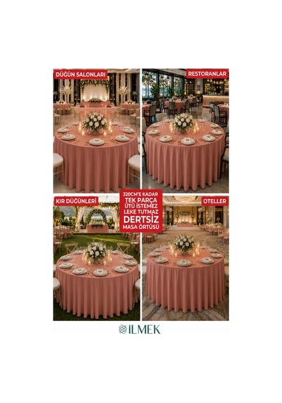 Dertsiz Yuvarlak Masa Örtüsü 280-300-320 Cm Geniş En Dikişsiz Düğün Davet Organizasyon Otel Restoran Gül Kurusu Gül Kurusu Dertsiz Yuvarlak Masa Örtüsü 280-300-320 Cm Geniş En Dikişsiz Düğün Davet Organizasyon Otel Restoran Gül Kurusu Gül Kurusu