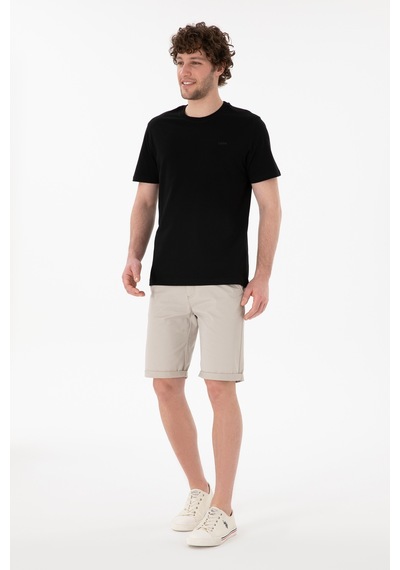 U.S. Polo Assn. Erkek Regular Fit Bisiklet Yaka Siyah Basic Tişört 50305928-VR046