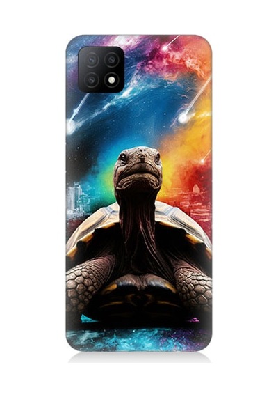 Oppo A53 Uyumlu Renkli Kaplumbağa Desenli Silikon Kılıf