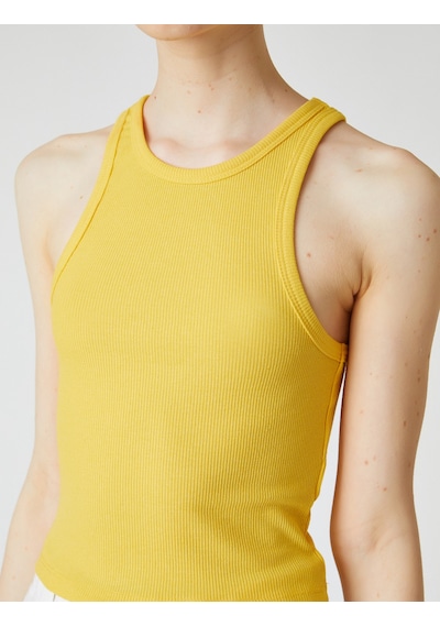 Koton Halter Yaka Atlet Sarı 2sal30067ık