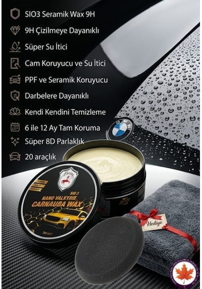 Sıo3 Nano Valkyrie Seramik Carnauba Wax 9h 200gr