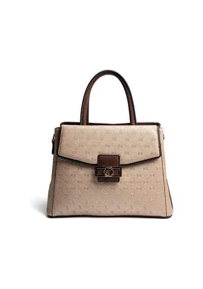 Silver Polo Sp1264 Kadın El Çantası Logolu Nut-kahve