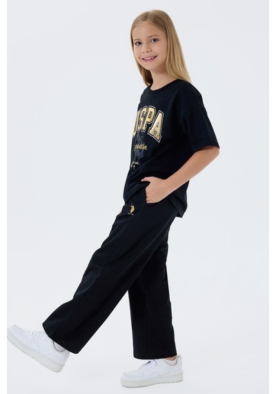 U.s. Polo Assn. Kız Çocuk Siyah Pijama Takım Siyah