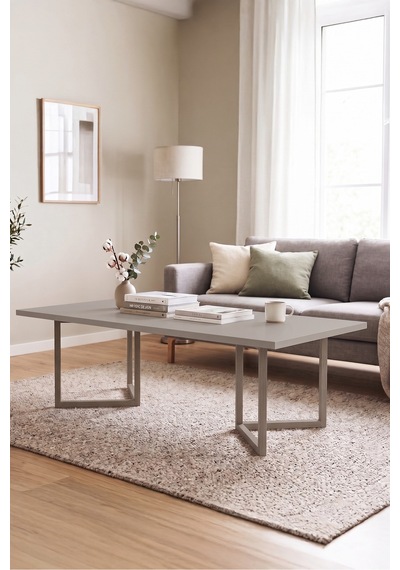 Yurudesign Blom Orta Sehpa Kayın Ahşap Ayaklı 120x60cm Kumsal Bl3-co