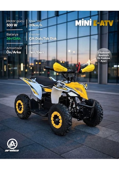 Arnica Çocuk Elektrikli Atv Sarı