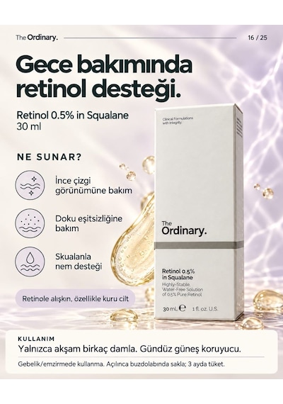 The Ordinary Retinol 0.5% İn Squalane 30 Ml Yüz Serumu