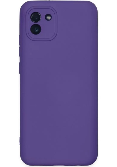Newface Samsung Galaxy Uyumlu A03 Kılıf Nano İçi Kadife Silikon - Mor Diğer