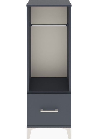 Arges Dolap Tek Raflı Tek Çekmeceli Tek Askılı 44x30x134 Antr... Antrasit