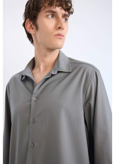 DeFacto Regular Fit Polo Yaka Uzun Kollu Gömlek E3242AX25SPKH496