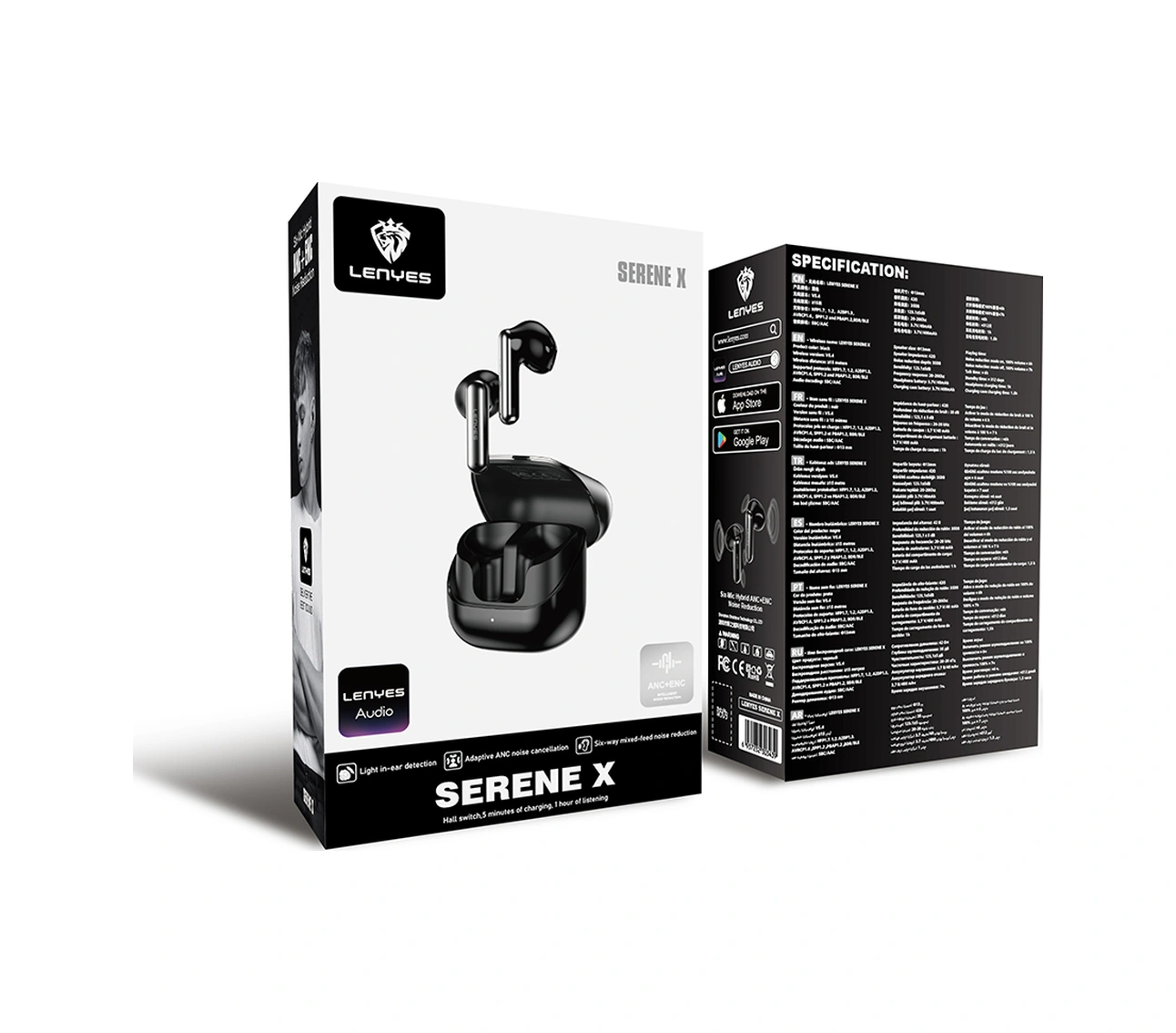 Lenyes Serene X V5.4 Anc Özellikli Enc Teknolojili Kulak İçi Bluetooth Kulaklık