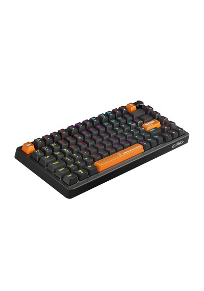 Pyra 83 Tuşlu Knob Kontrollü Rainbow Aydınlatmalı Gaming Klavye Turuncu/siyah Mekanik Tasarım